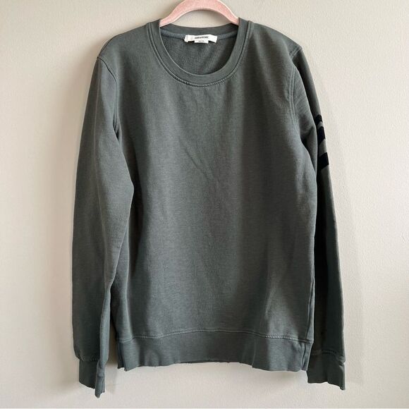 Zadig & Voltaire Men’s Green Soft Arrow Crewneck Sweatshirt Cotton Large - Picture 1 of 11